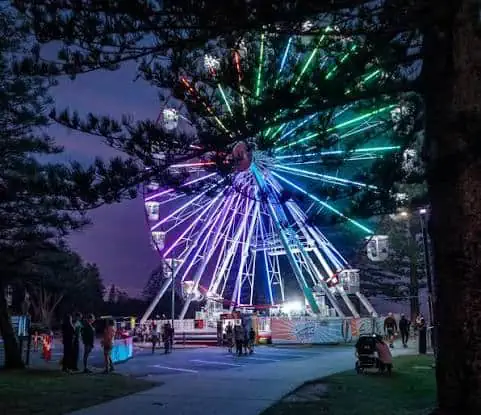 Caloundra waterfront and lights at night