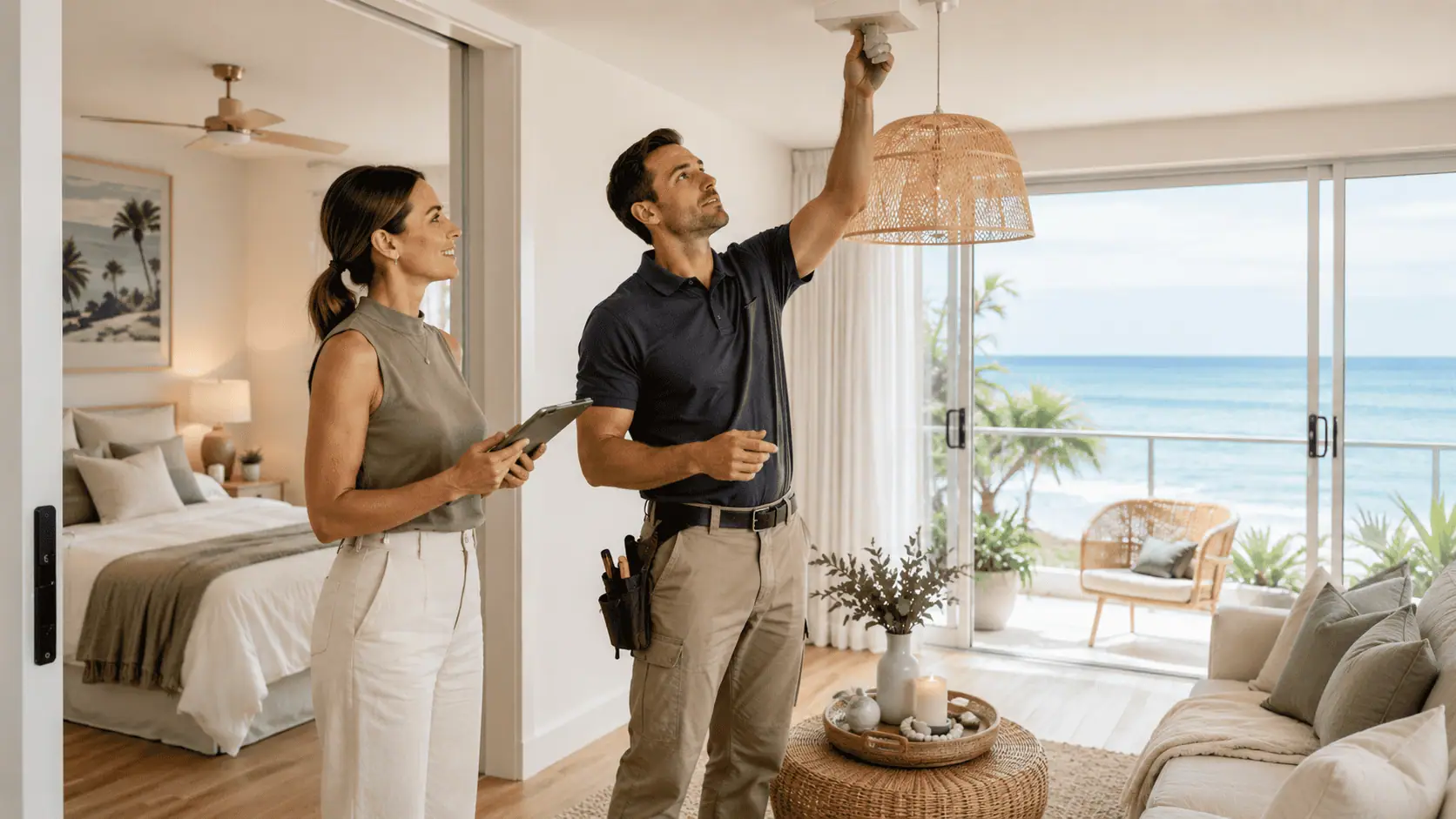 Tradesperson carrying out a property inspection