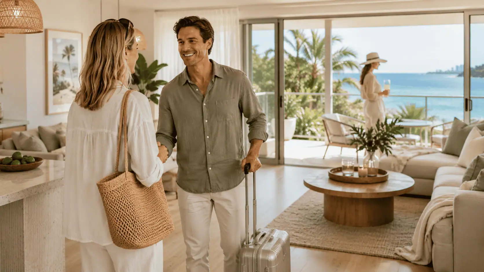 Airbnb property walkthrough with an owner