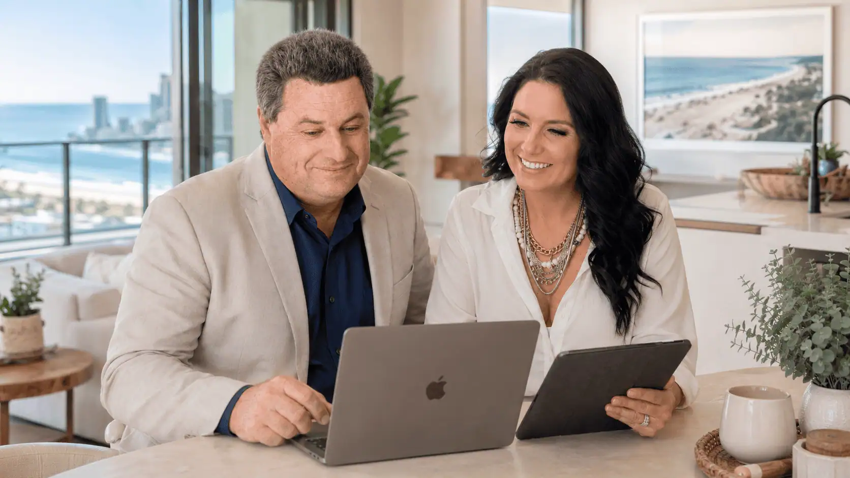 BnBe co-host team working on a listing