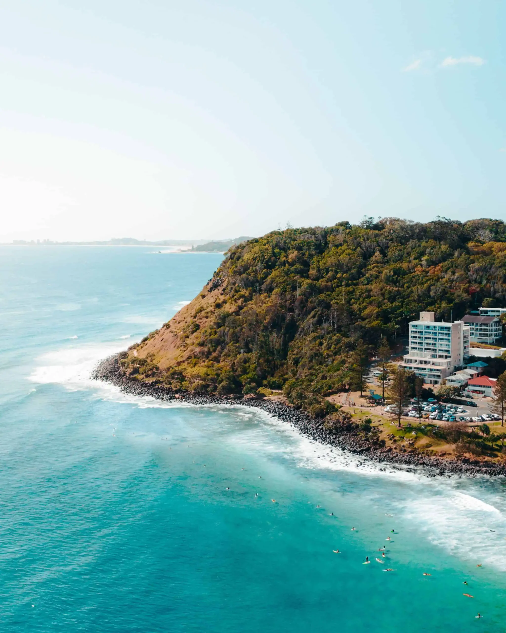 Burleigh Heads headland and beach on the Gold Coast