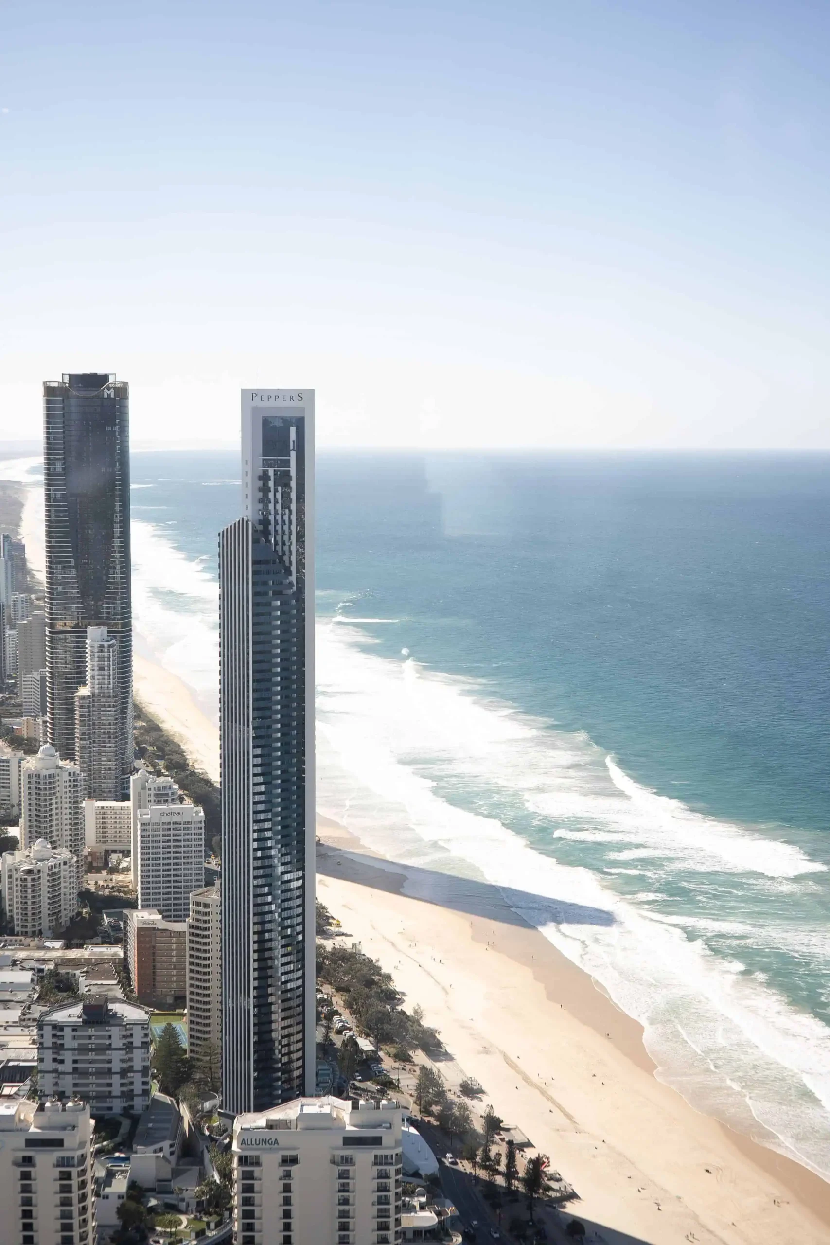 Gold Coast coastline and beachfront skyline